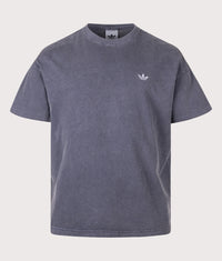 Loose Fit Trefoil Essentials Washed T-Shirt: KY5385 Dark Blue 
