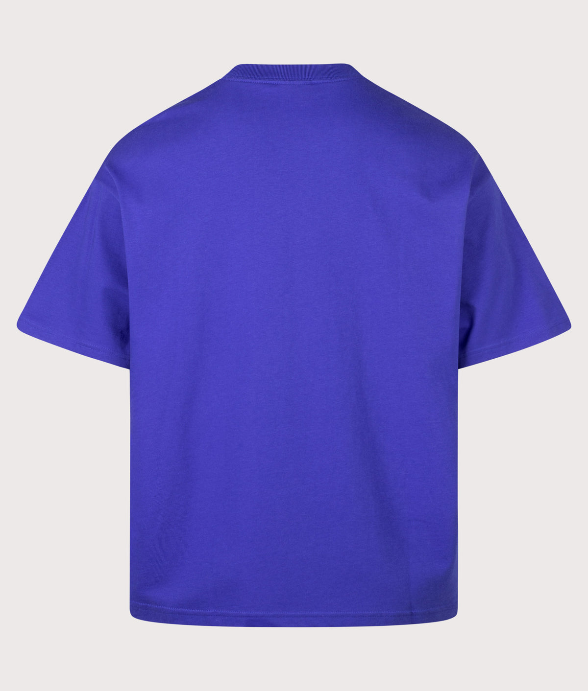 adidas Originals Oversized Trefoil Essentials T-Shirt in Bold Blue at EQVVS Menswear. Back shot.