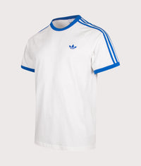 Regular Fit 3 Stripes T-Shirt: KZ1212 Cloud White/Blue 