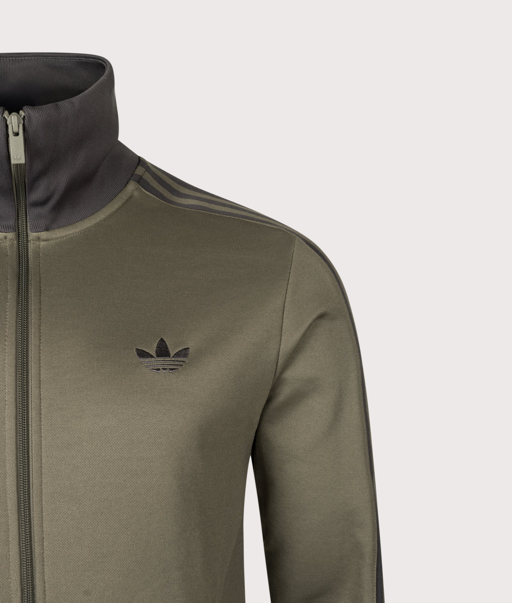 adidas Originals Beckenbauer Classic Track Top in Branch at EQVVS Menswear. Detail shot.