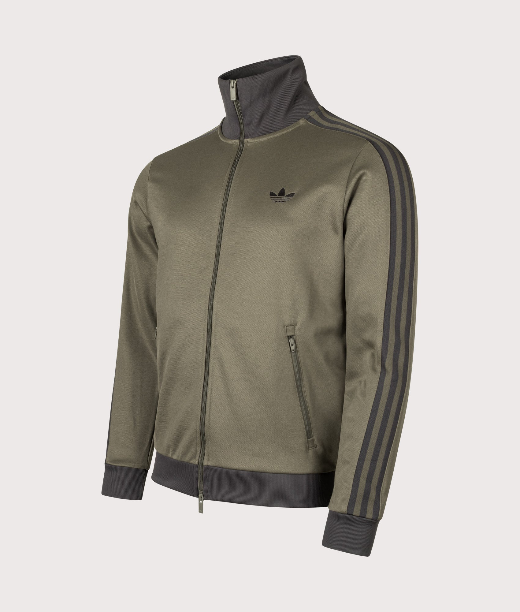 adidas Originals Beckenbauer Classic Track Top in Branch at EQVVS Menswear. Angled front shot.