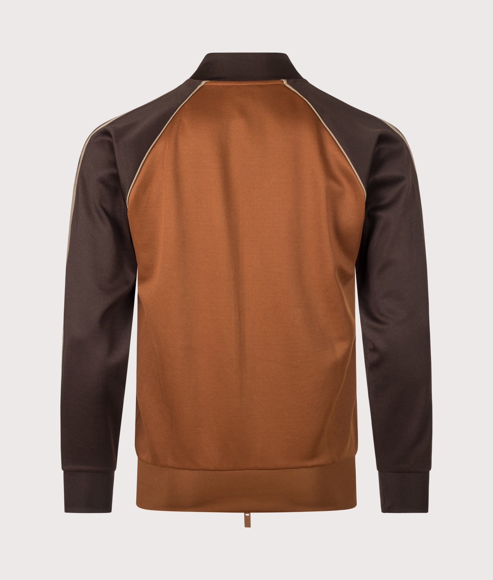 adidas Originals SST Track Top in Dust Brown at EQVVS Menswear. Back shot.