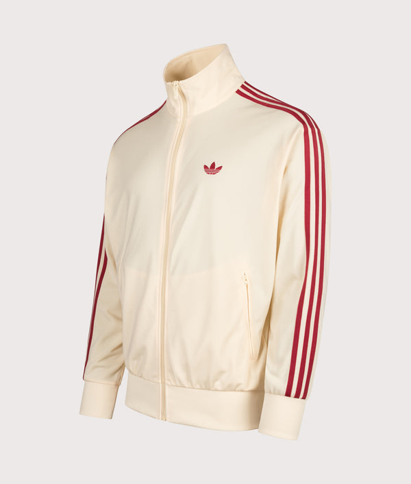 Loose Fit Firebird Track Top in Vanilla/Red | adidas Originals | EQVVS