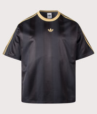 Oversized Fit Adicolour Jacquard Jersey T-Shirt: KS7434 Black/Dark Football Gold 