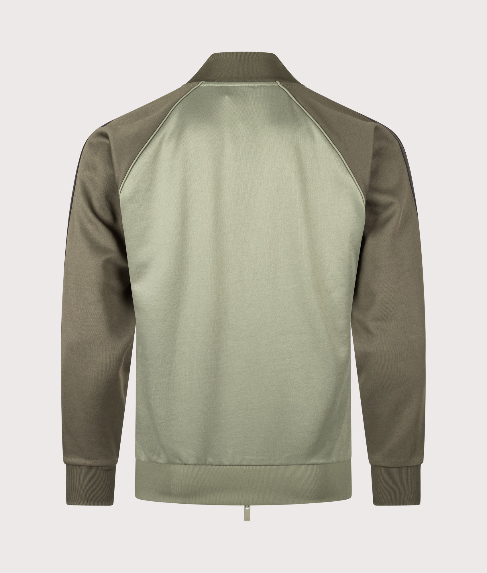 adidas Originals SST Track Top in Silver Pebble at EQVVS Menswear. Back shot.