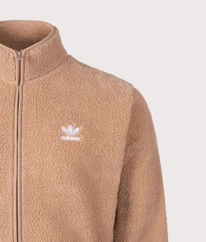 Trefoil Teddy Fleece in Carboard | adidas Original | Shot at EQVVS | Front detail shot 