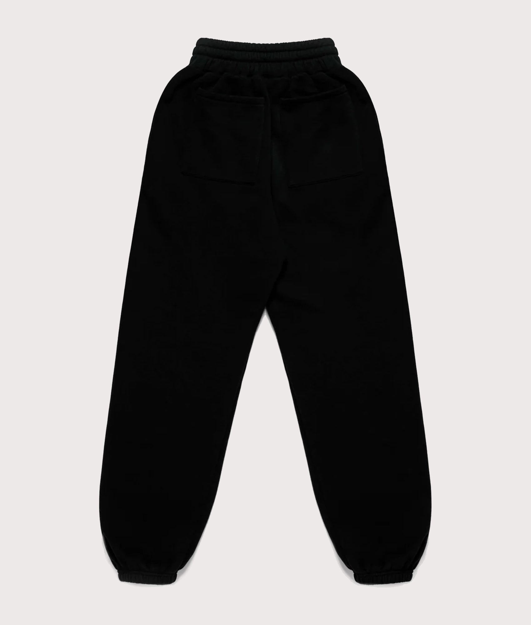 MKI Miyuki Zoku Uniform Joggers in black at EQVVS Menswear. Back shot.