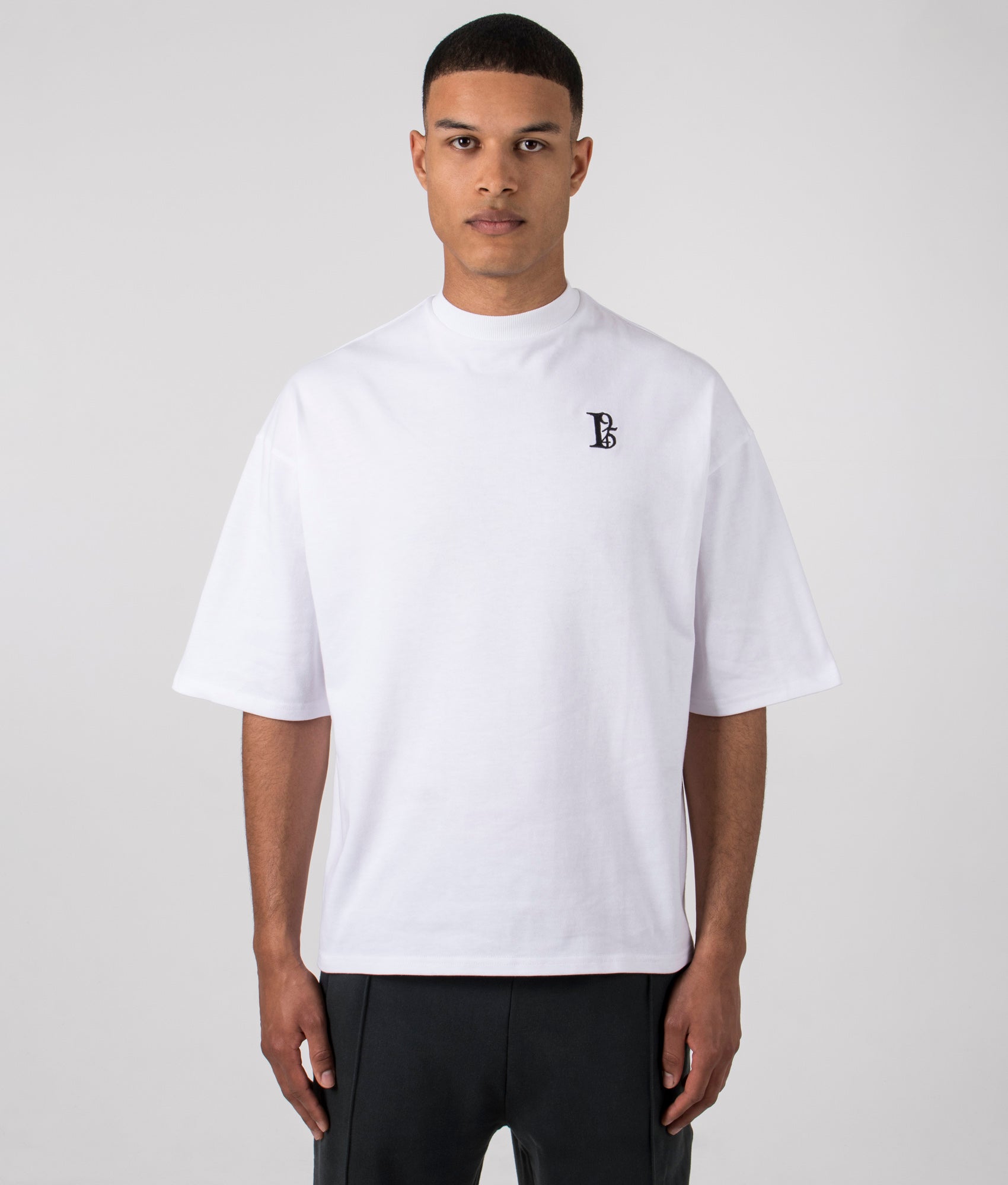 1954 Heavy T-Shirt in White by Florence Black. EQVVS Front Angle Shot.