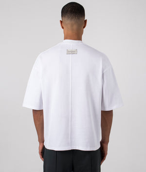 1954 Heavy T-Shirt in White by Florence Black. EQVVS Back Angle Shot.