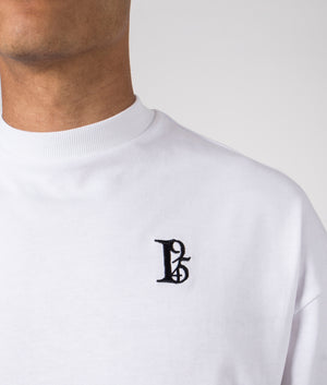1954 Heavy T-Shirt in White by Florence Black. EQVVS Detail Shot.