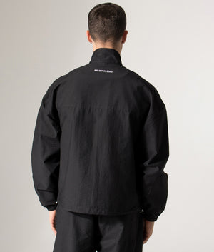Track Jacket in Black | MKI MIYUKI ZOKU | Shot at EQVVS | Back model shot