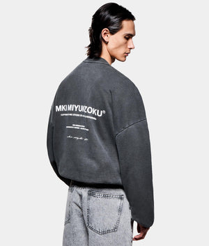 Design Studio Crewneck Sweatshirt. Shot by EQVVS. Back model detail shot.