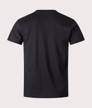 Snow Peak Soft Cotton Logo T-Shirt in black at EQVVS Menswear. Back shot.