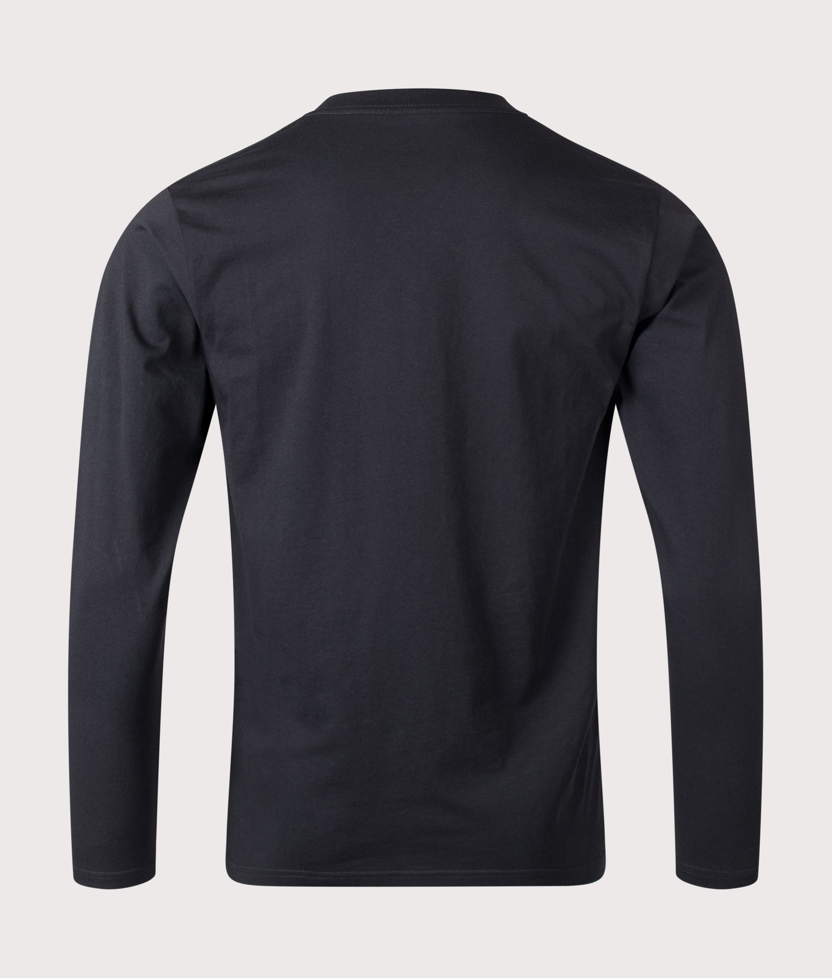 Snow Peak Soft Cotton Logo Long Sleeve T-Shirt in Black at EQVVS Menswear. Back shot.
