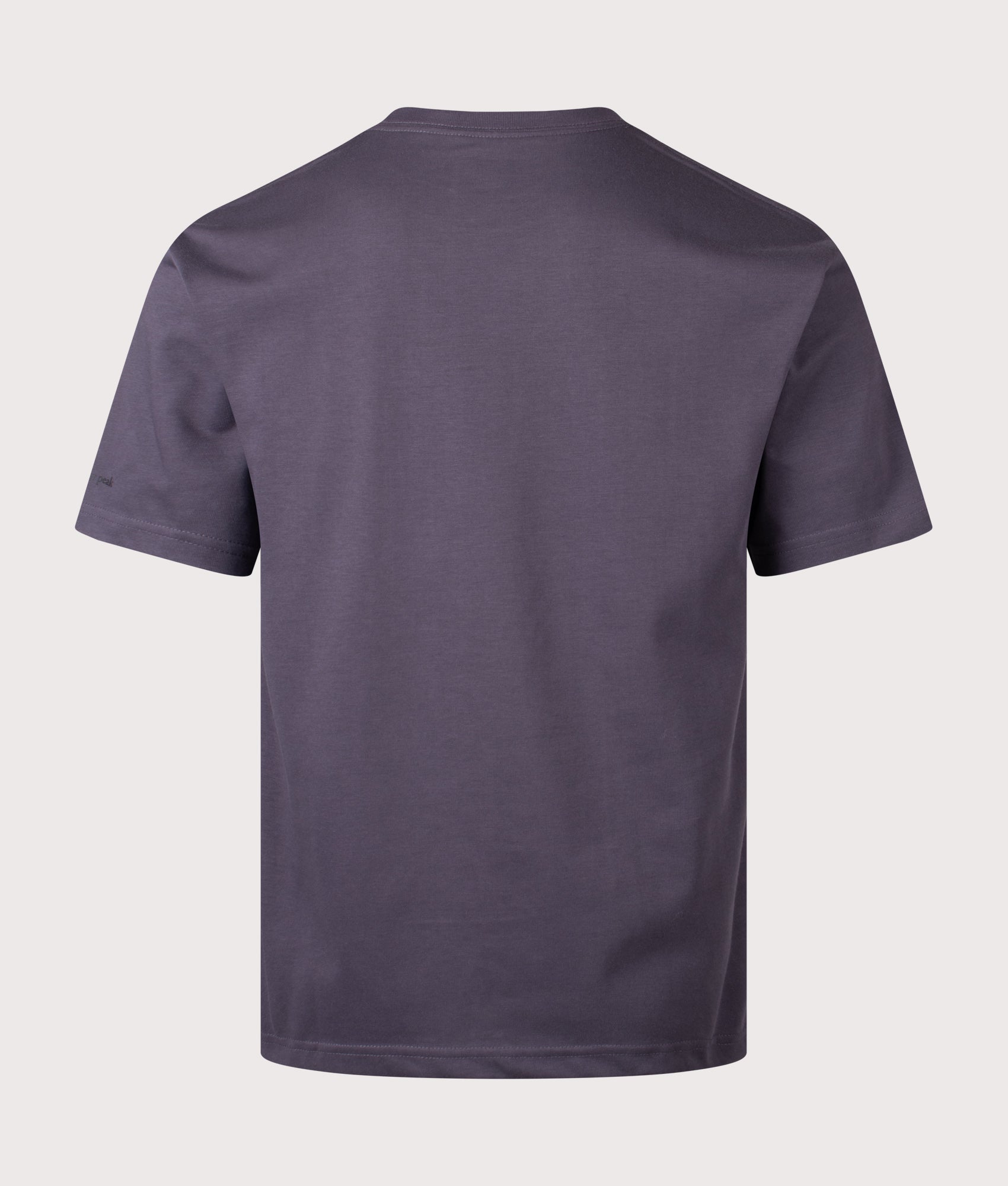 Snow Peak New Standard Pocket T-Shirt in Charcoal at EQVVS Menswear. Back shot.