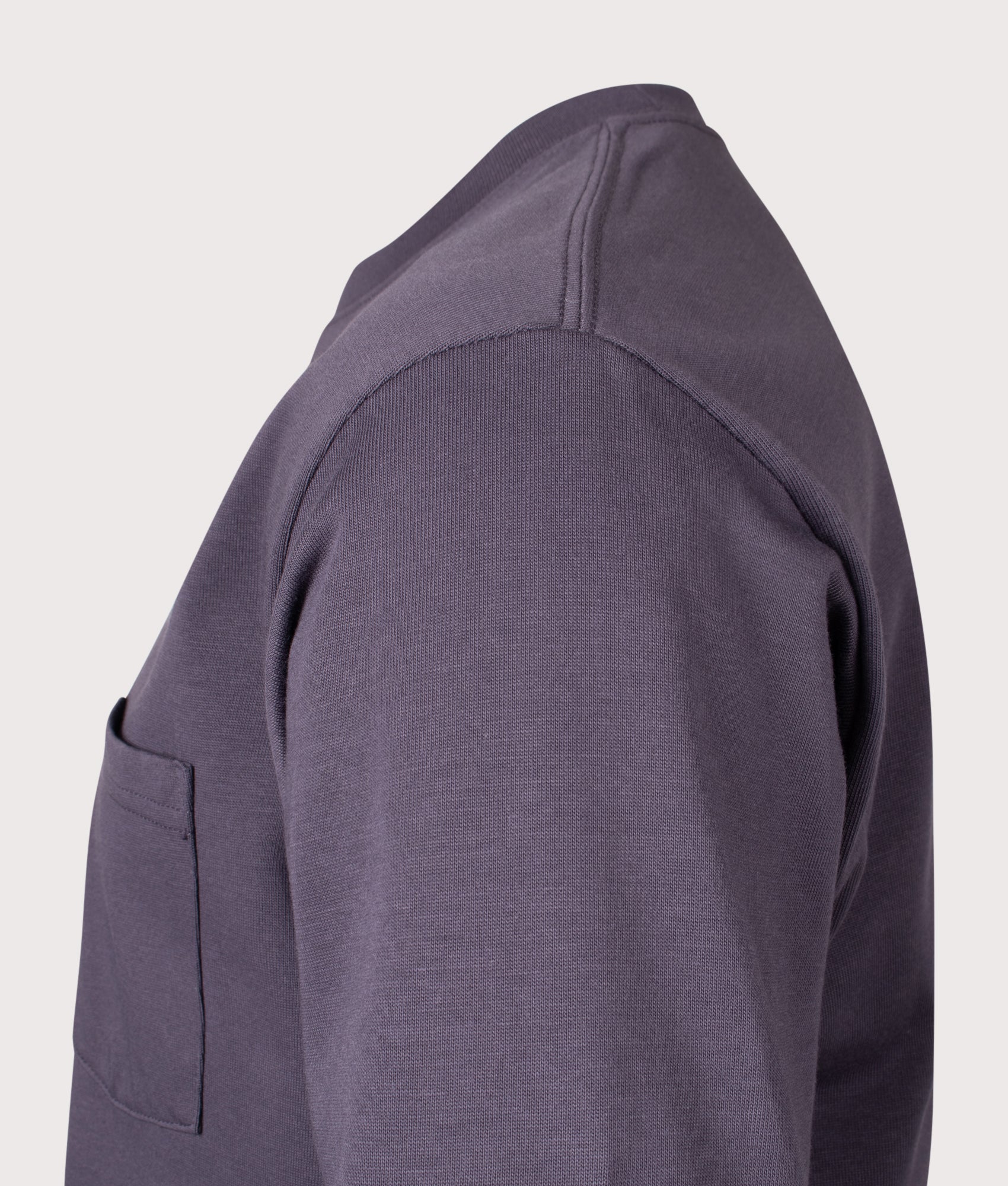 Snow Peak New Standard Pocket T-Shirt in Charcoal at EQVVS Menswear. Second detail shot.
