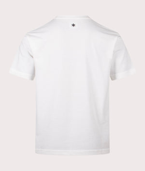 New Standard Square Logo T-Shirt in Off White. Cotton blend | Snow Peak | Shot at EQVVS | Back shot 