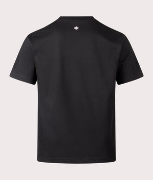 New Standard Square Logo T-Shirt in Black. Cotton blend | Snow Peak | Shot at EQVVS | Back shot 