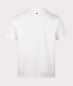 New Standard Logo T-Shirt in Off White. Cotton blend | Snow Peak | Shot at EQVVS | Back shot 
