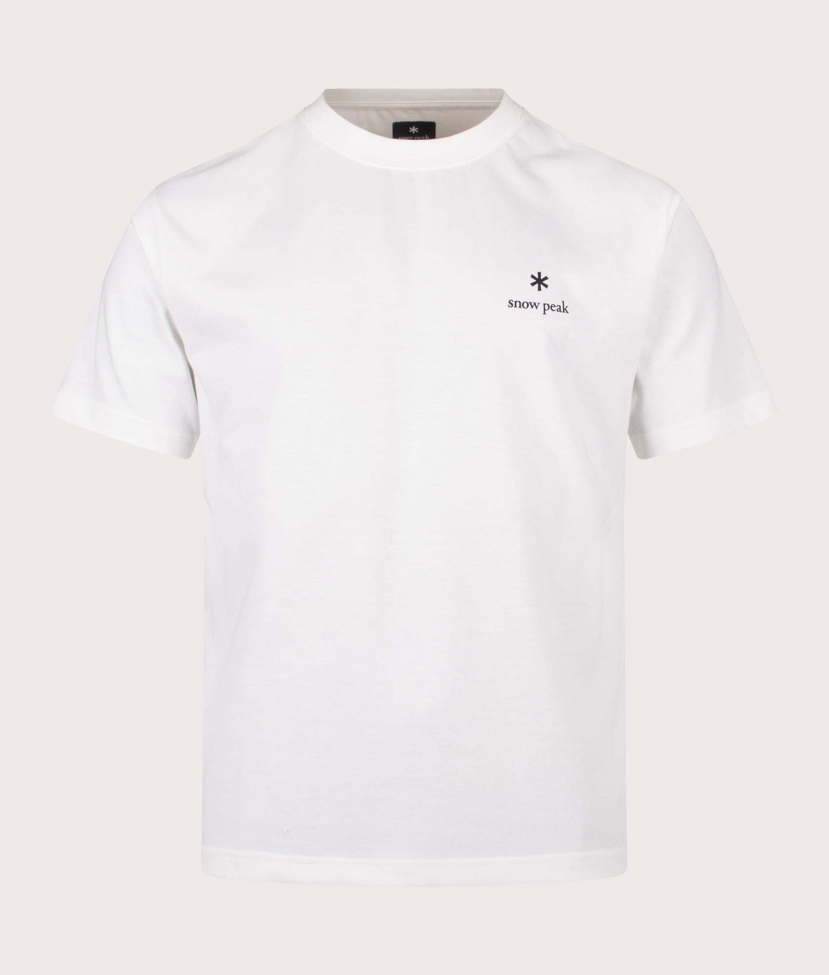 New Standard Logo T-Shirt in Off White. Cotton blend | Snow Peak | Shot at EQVVS | Front shot 