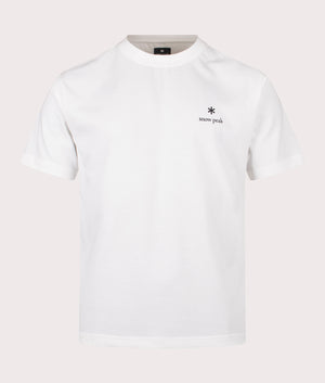 New Standard Logo T-Shirt in Off White. Cotton blend | Snow Peak | Shot at EQVVS | Front shot 