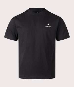 New Standard Logo T-Shirt in Black. Cotton blend | Snow Peak | Shot at EQVVS | Front shot