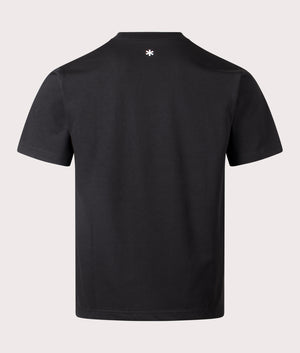 New Standard Logo T-Shirt in Black. Cotton blend | Snow Peak | Shot at EQVVS | Back shot 
