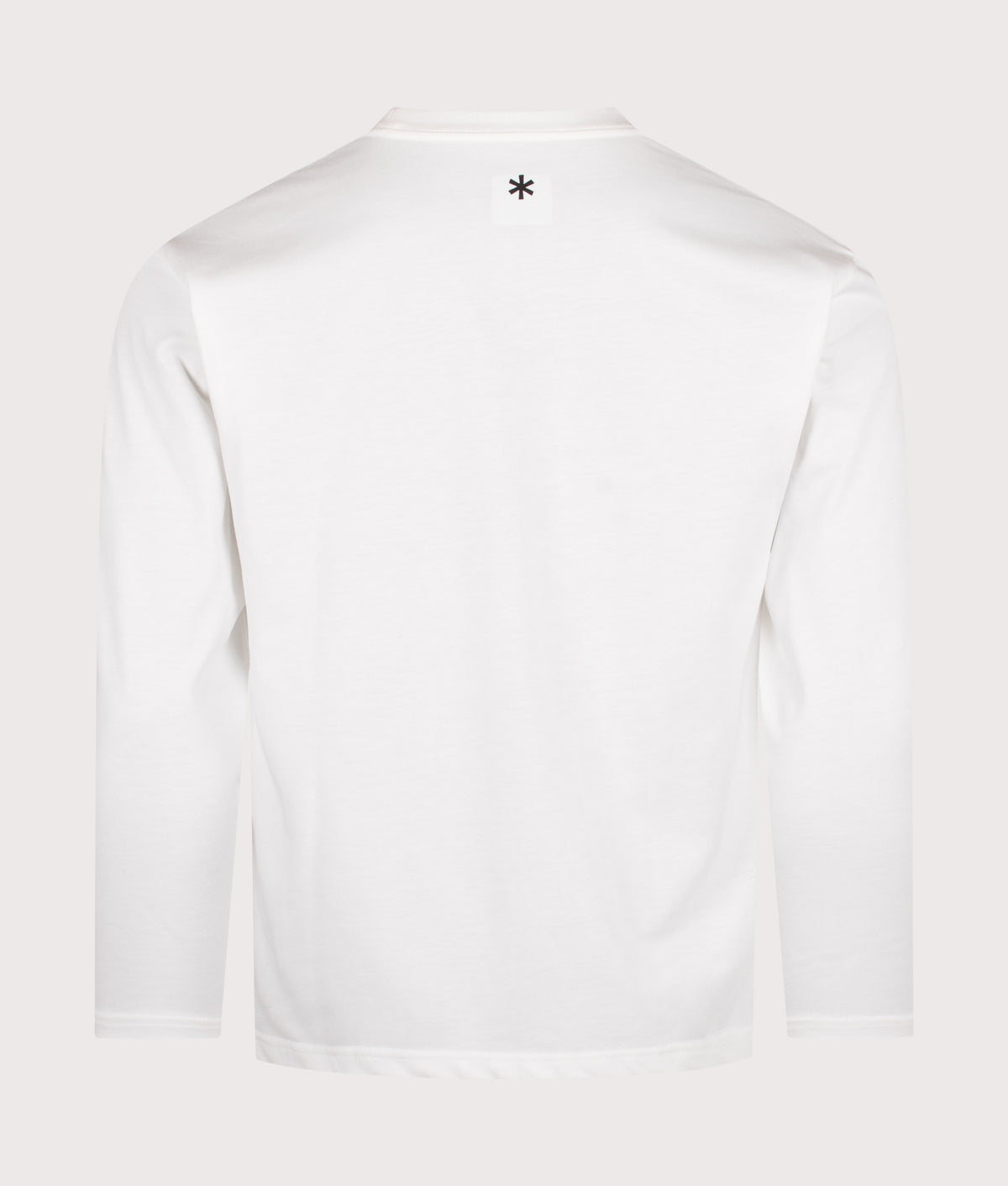 Snow Peak Regular Fit New Standard Logo Long Sleeve T-Shirt in Off White at EQVVS Menswear. Back shot.