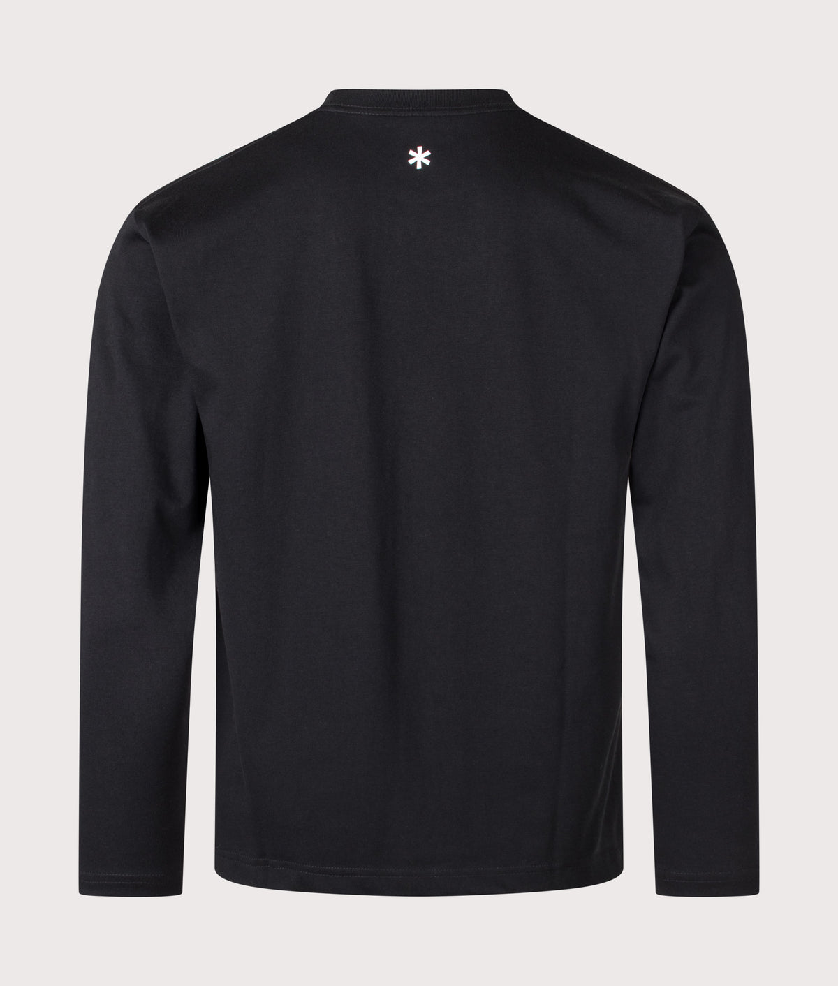 Snow Peak Regular Fit New Standard Logo Long Sleeve T-Shirt in Black at EQVVS Menswear. Back shot.