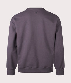 Square Logo Sweatshirt in Charcoal. Cotton-blend | Snow Peak | Shot at EQVVS | Back shot 
