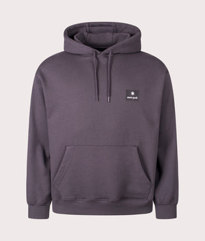 Square Logo Hoodie in Charcoal. Cotton-blend | Snow Peak | Shot at EQVVS | Front shot 