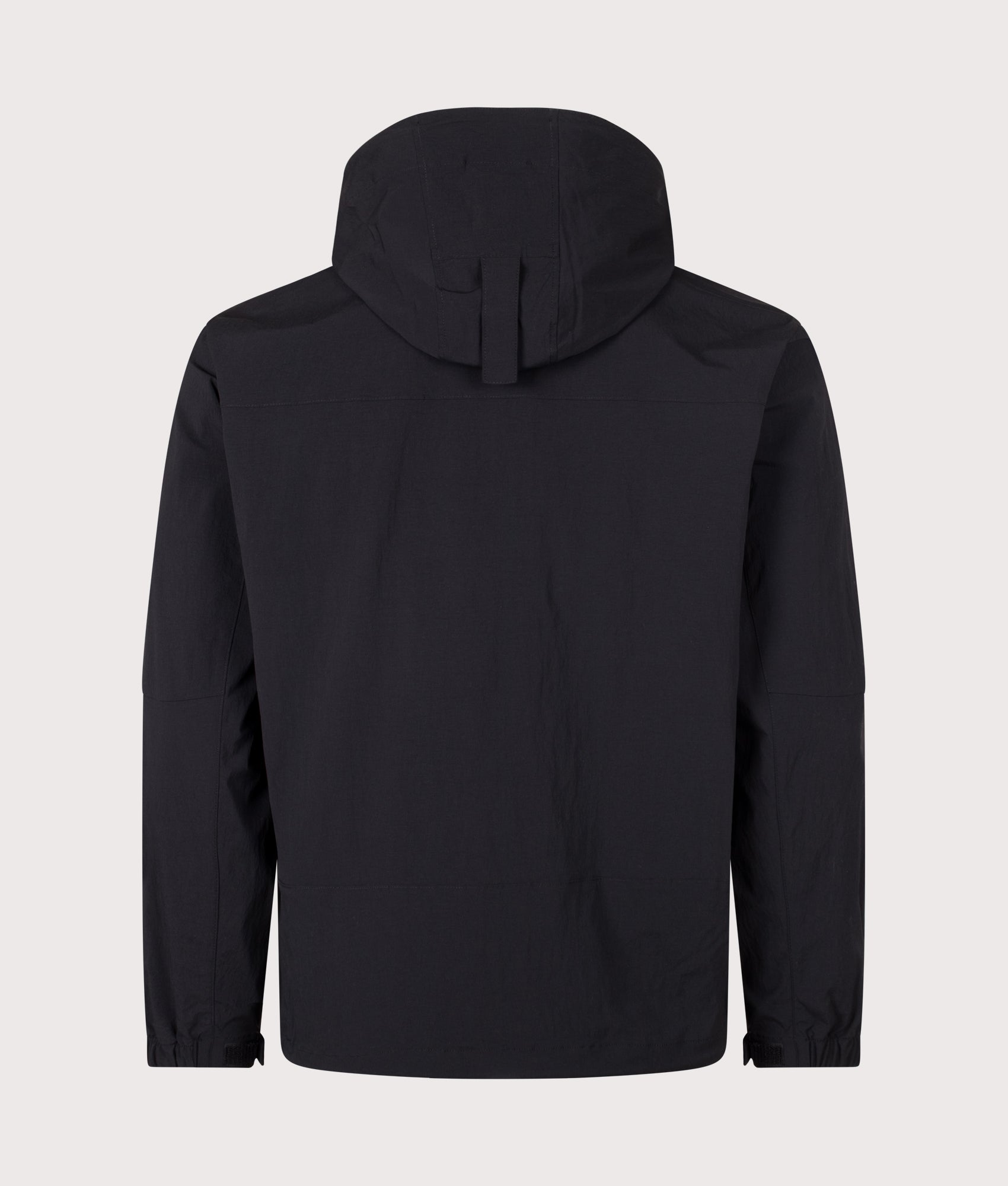 Snow Peak Relaxed Fit New Standard Utility Parka in Black at EQVVS Menswear. Back shot.