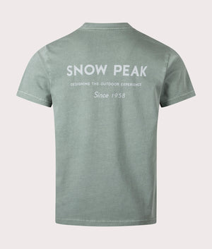 Garment Dyed T-Shirt in Dark Green. 100% Cotton | Snow Peak | Shot at EQVVS | Back shot