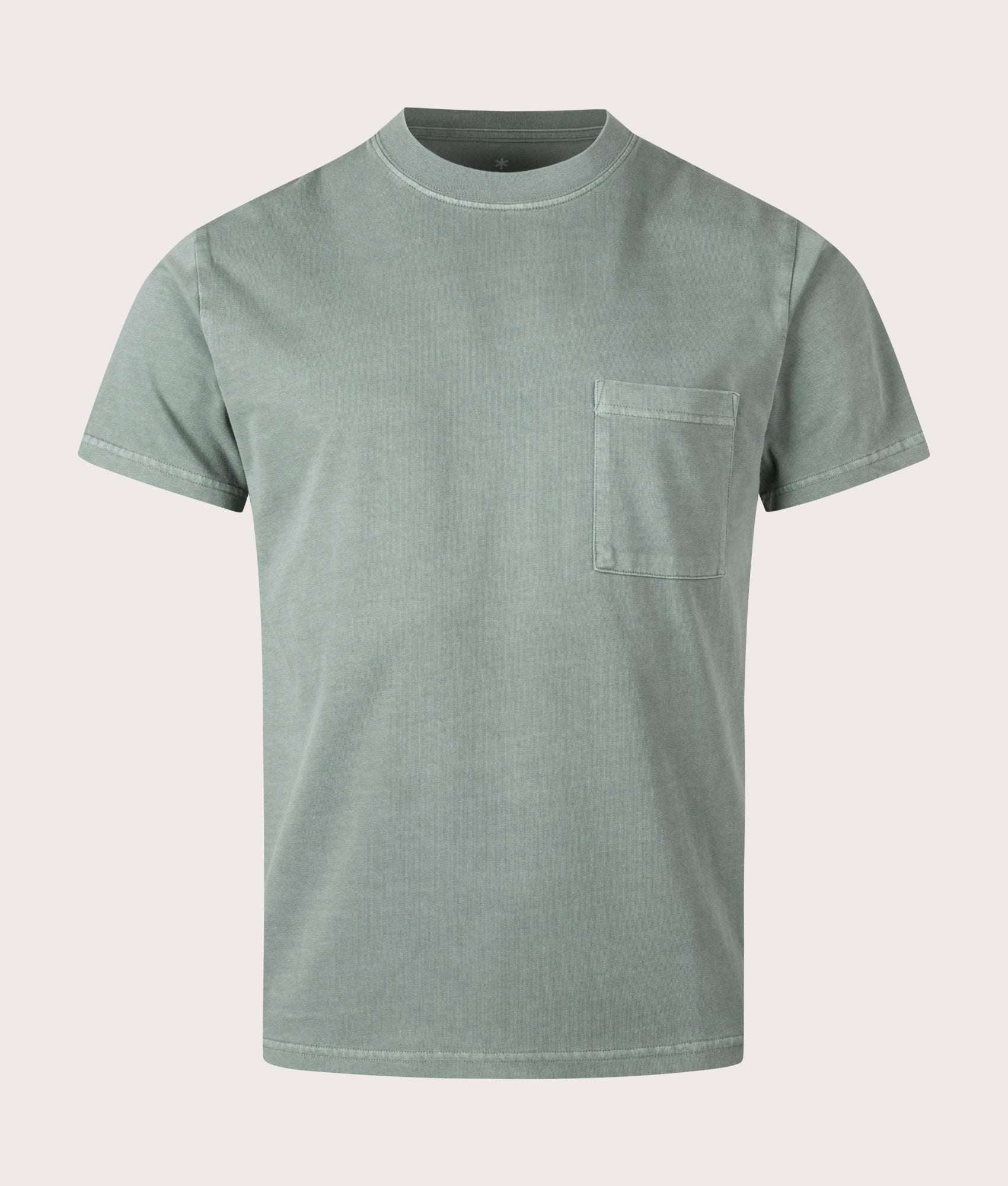 Garment Dyed T-Shirt in Dark Green. 100% Cotton | Snow Peak | Shot at EQVVS | Front shot