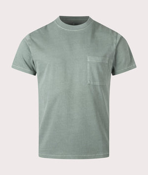 Garment Dyed T-Shirt in Dark Green. 100% Cotton | Snow Peak | Shot at EQVVS | Front shot