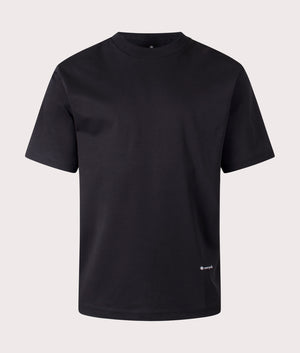 Garment Dyed T-Shirt in Black. 100% Cotton | Snow Peak | Shot at EQVVS | Front shot 