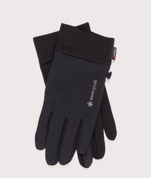 Polartec Power Stretch Gloves in Black | Snow Peak | EQVVS | Cross shot 