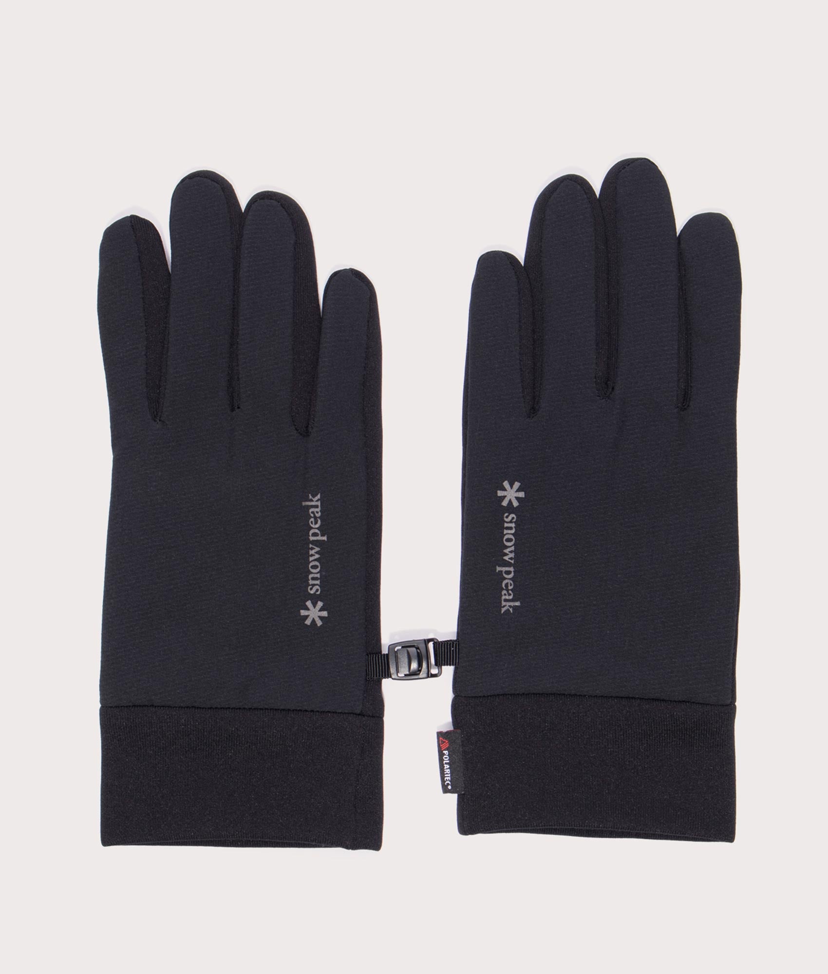 Polartec Power Stretch Gloves in Black | Snow Peak | EQVVS | Top shot 