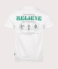 Relaxed Fit Camping Graphic T-Shirt: 002 Off White 