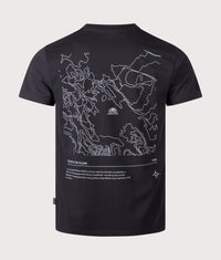 HQ Topographic Map T-Shirt: 019 Black 