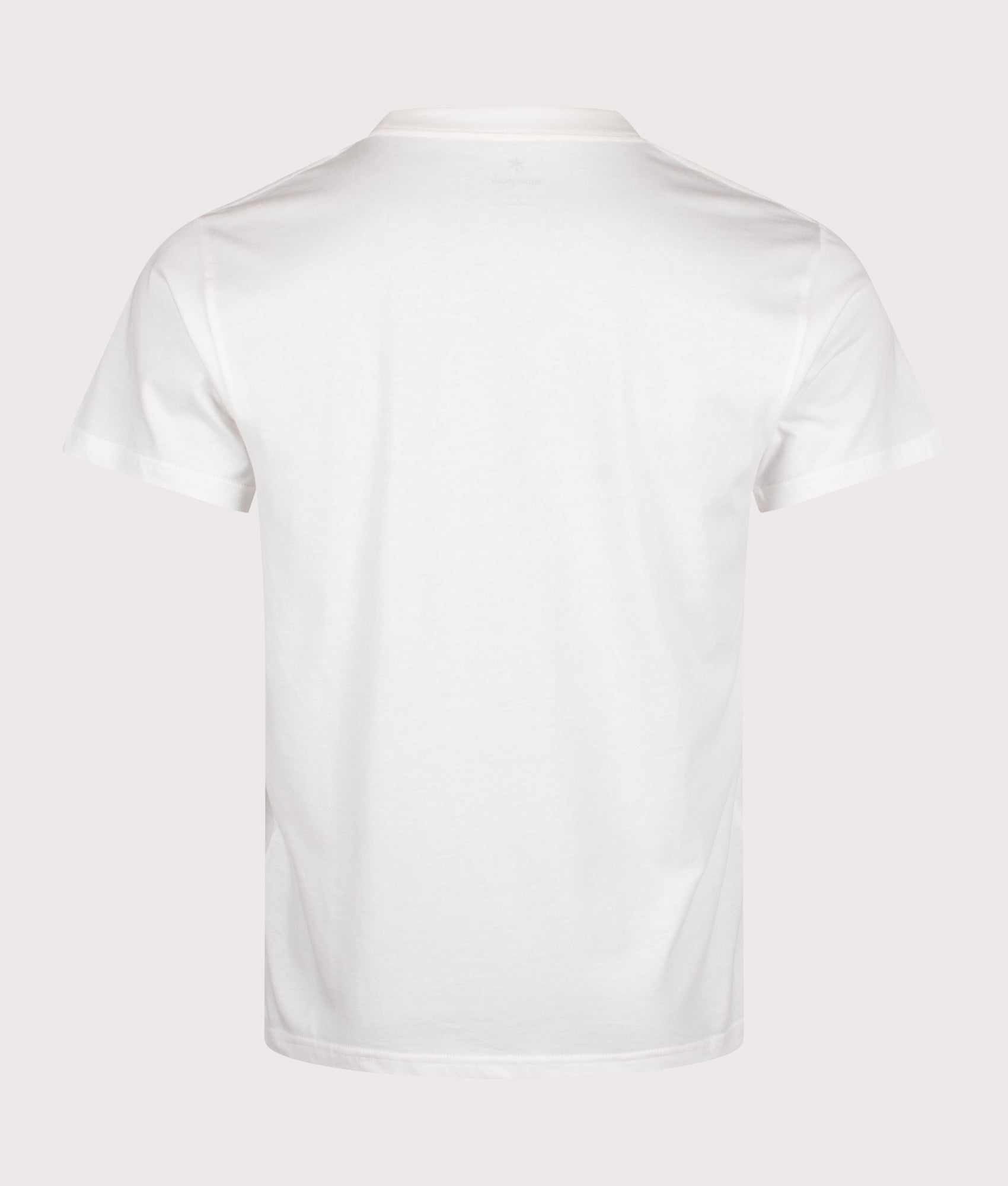 Snow Peak Regular Fit Soft Cotton Logo T-Shirt in Off White at EQVVS Menswear.  Back shot.