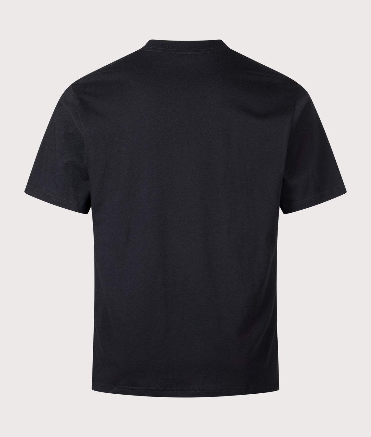 Snow Peak Regular Fit Soft Cotton Logo T-Shirt in Black at EQVVS Menswear. Bak shot.