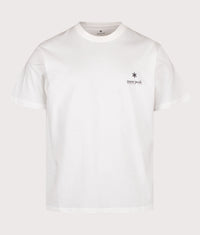 Relaxed Fit Soft Cotton Logo T-Shirt: 002 Off White 
