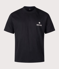 Relaxed Fit Soft Cotton Logo T-Shirt: 019 Black 