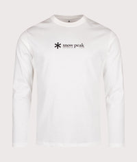 Regular Fit Soft Cotton Logo Long Sleeve T-Shirt: 002 Off White 