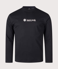 Regular Fit Soft Cotton Logo Long Sleeve T-Shirt: 019 Black 