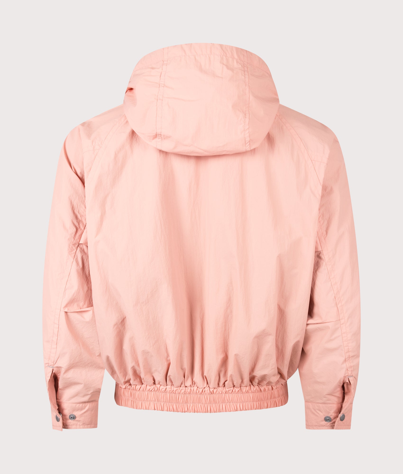 and wander Water Repellent Light Jacket 2 in Pink at EQVVS Menswear. Back shot.