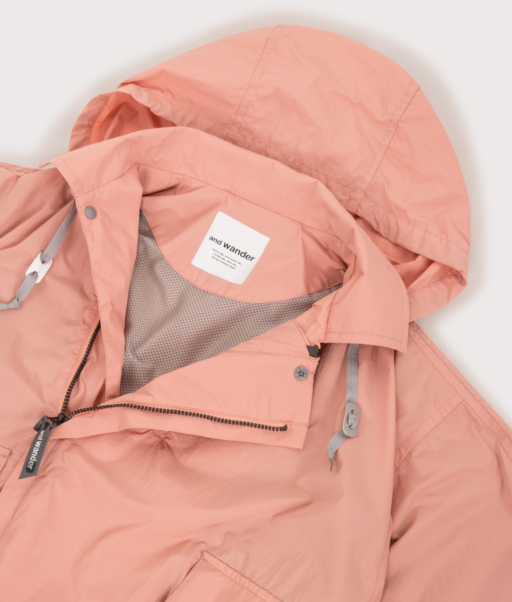 Water Repellent Light Jacket 2 in Pink | and wander | EQVVS
