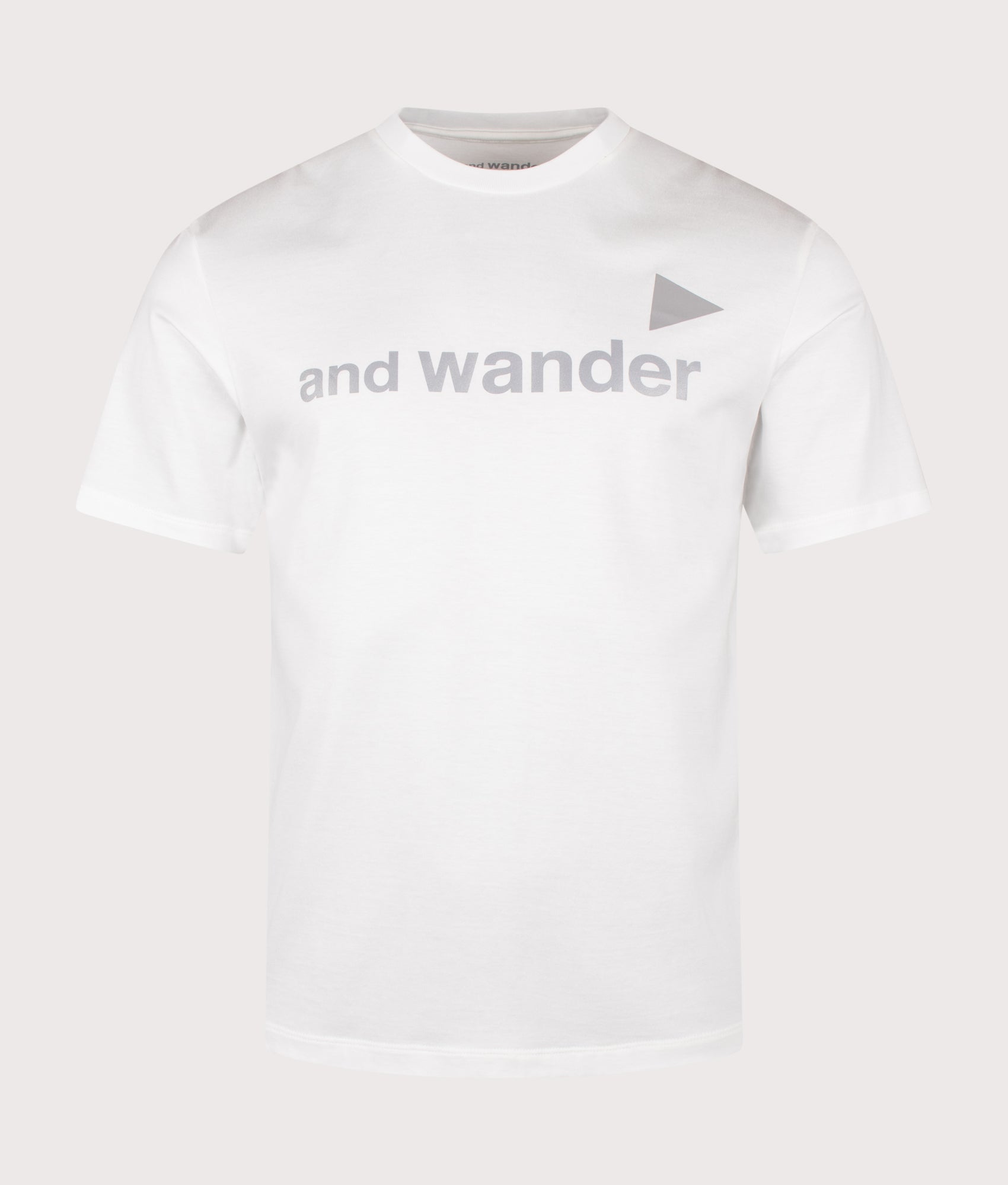 and Wander Ref T-Shirt in White by and wander. Shot by EQVVS. Front shot.