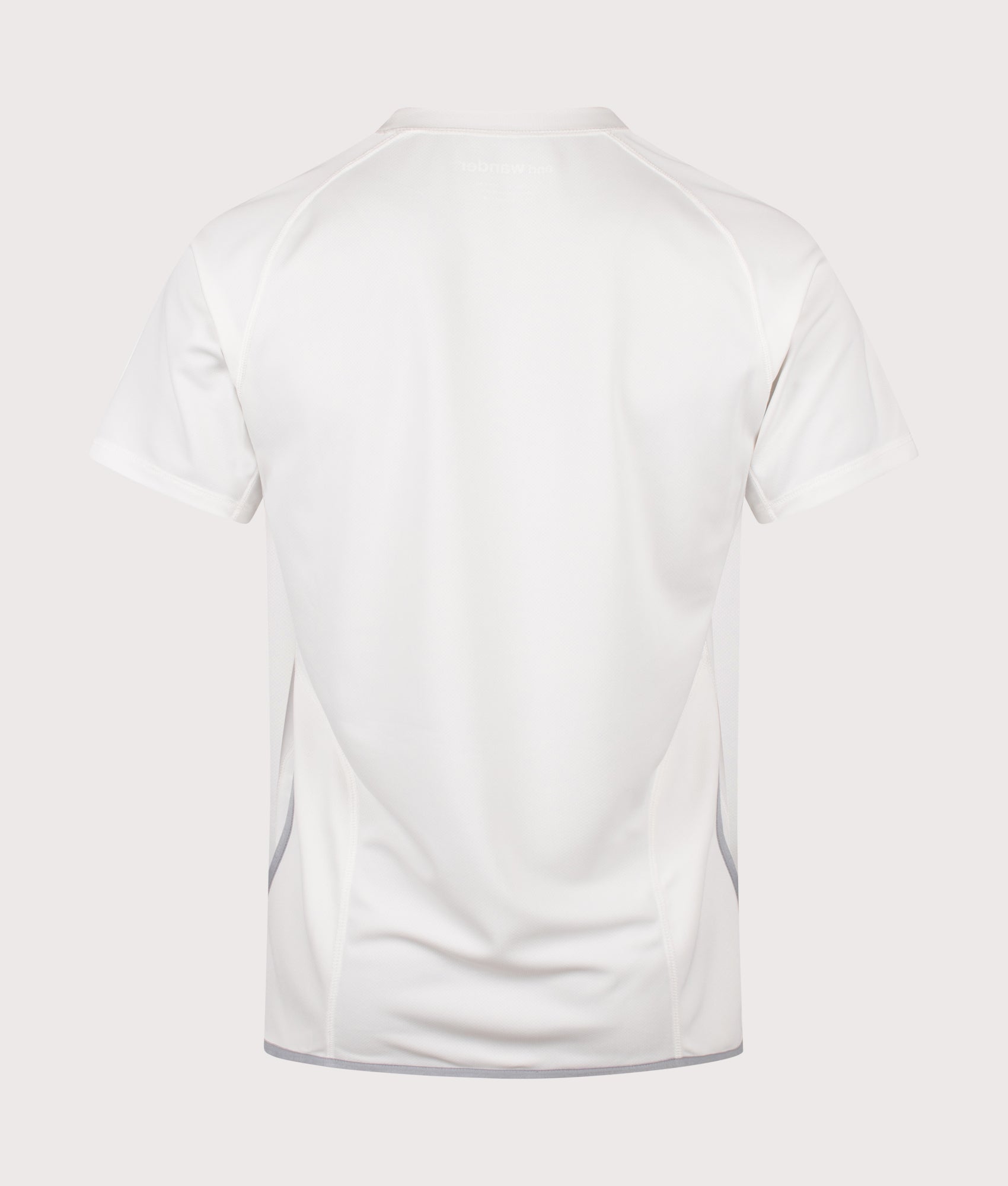 Dry Jersey Raglan T-Shirt in White by and wander. Shot by EQVVS. Back shot.